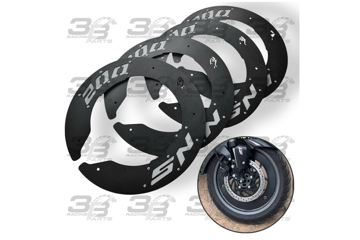 COLR071ROJ - SET COBERTORES DE RINES NS200