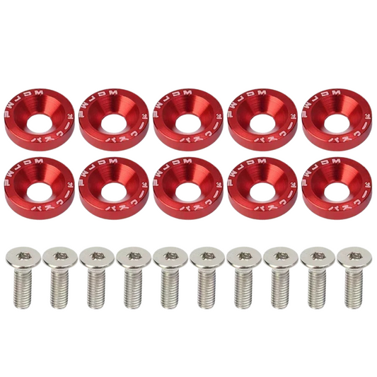 100340396ROJ - TORNILLOS JDM ROJO 10PC