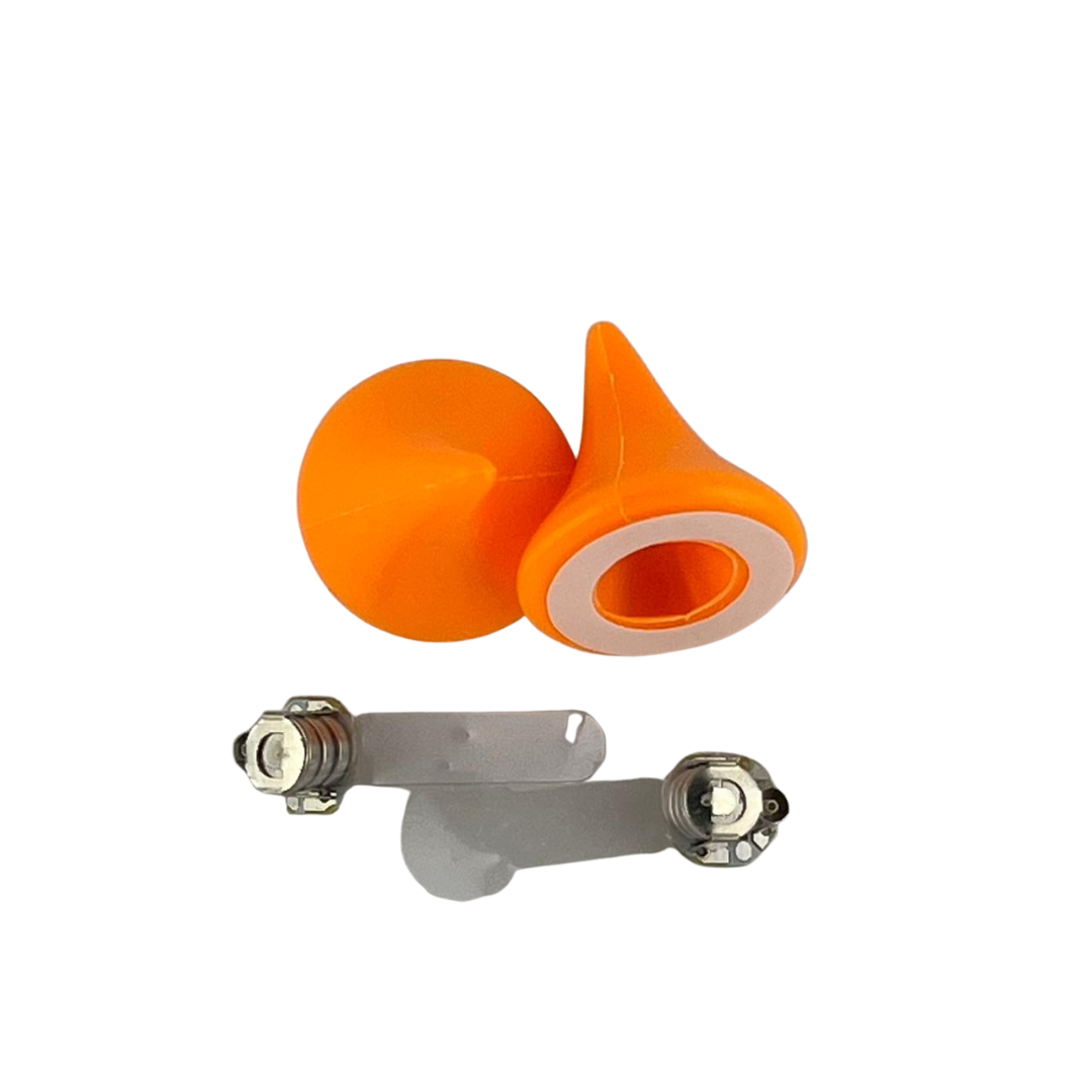 BUJI199NRJ - CUERNOS PARA CASCO LED NARANJA