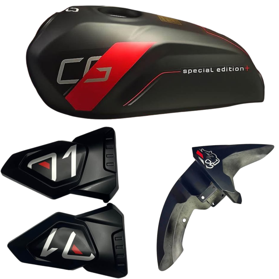 TANCGNEG - KIT TANQUE / LATERALES CG125