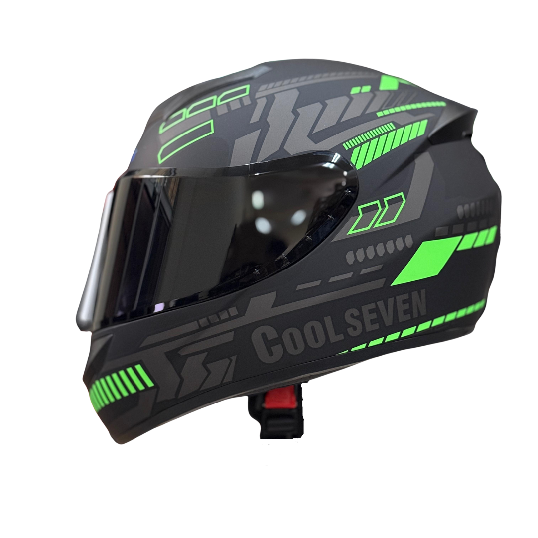 1003985M - CASCO C1 NEGRO / VERDE NEON
