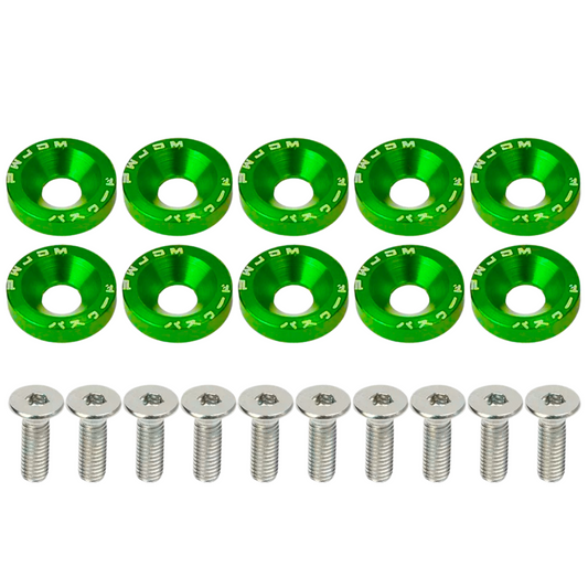 100340396VRD - TORNILLOS JDM VERDE 10PC